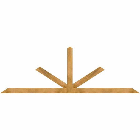 Ekena Millwork Saratoga Rough Sawn Timber Gable Bracket, Western Red Cedar, 108"W x 36"H x 4"D x 4"F, 8/12 Pitch GBW108X36X0404SAR00RWR